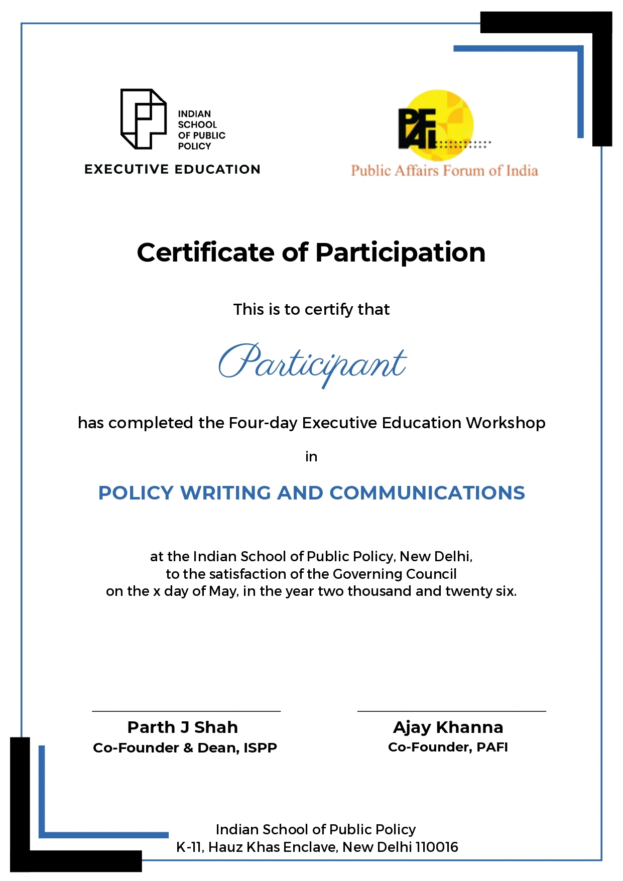 certificate